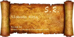 Sloboda Rita névjegykártya